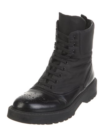 Prada Nylon Combat Boots