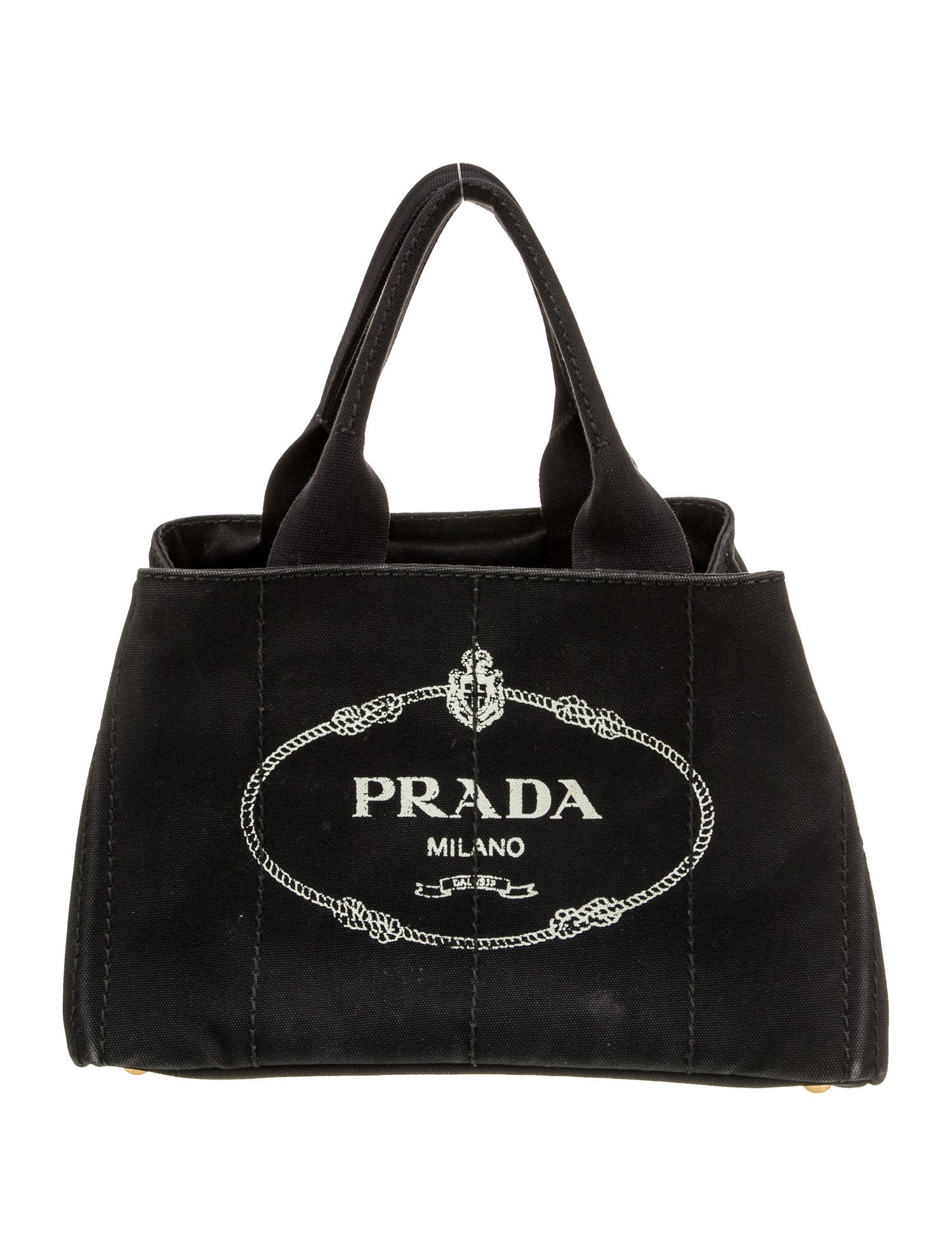 Prada Canvas Top Handle Bag