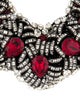 Prada Crystal & Grosgrain Statement Collar Necklace