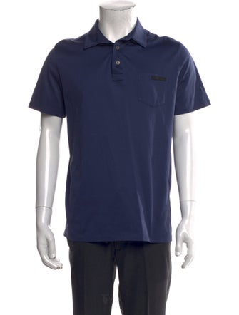 Prada Collar Short Sleeve Polo Shirt