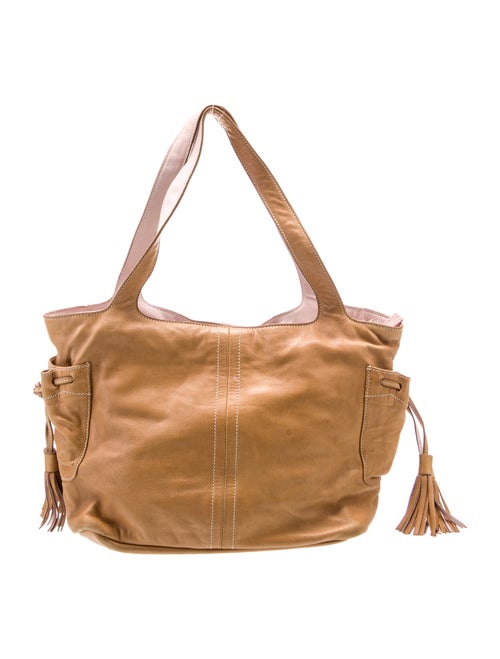 Prada Enameled Metal Triangle Top Handle Bag