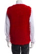 Prada Shearling V-Neck Sweater Vest