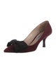Prada Suede Bow Accents Pumps