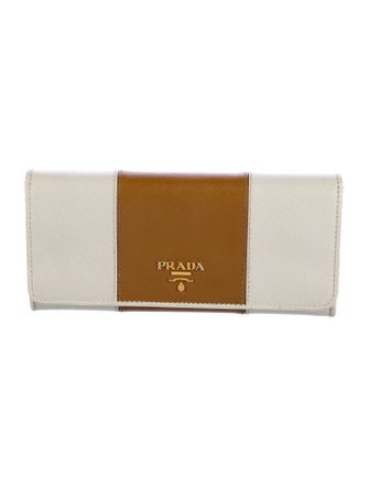 Prada Leather Continental Wallet