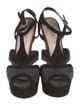 Prada Suede Cutout Accent T-Strap Sandals