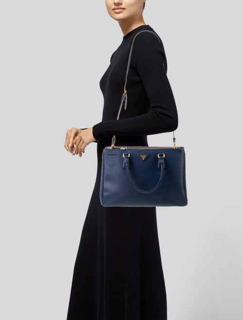 Prada Saffiano Lux Leather Galleria Double Zip Medium