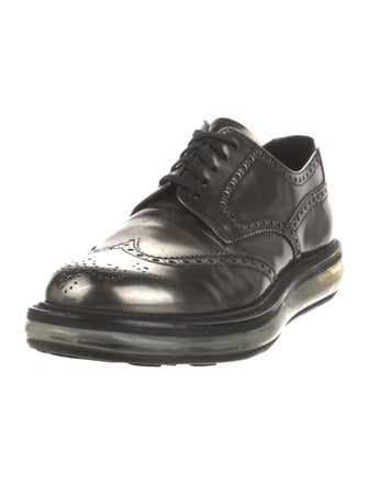 Prada Patent Leather Eyelet Trim Brogues