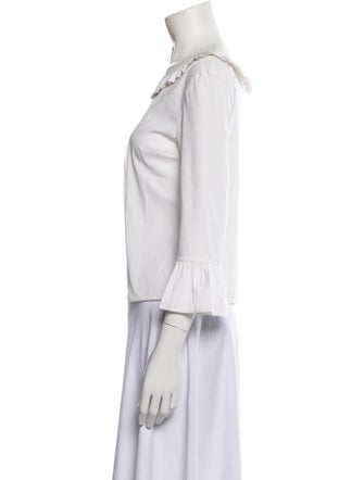 Prada 2010's Bateau Neckline Blouse