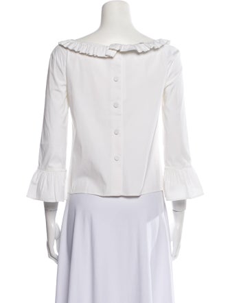 Prada 2010's Bateau Neckline Blouse