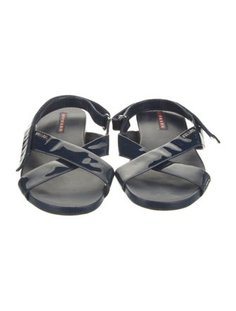 Prada Patent Leather Slingback Sandals