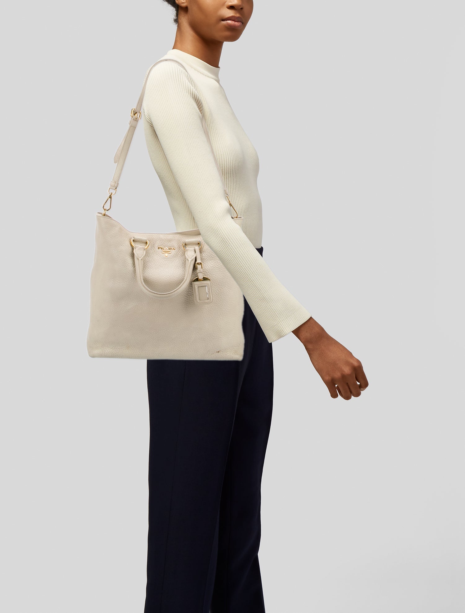 Prada Vitello Daino Leather Top Handle Bag