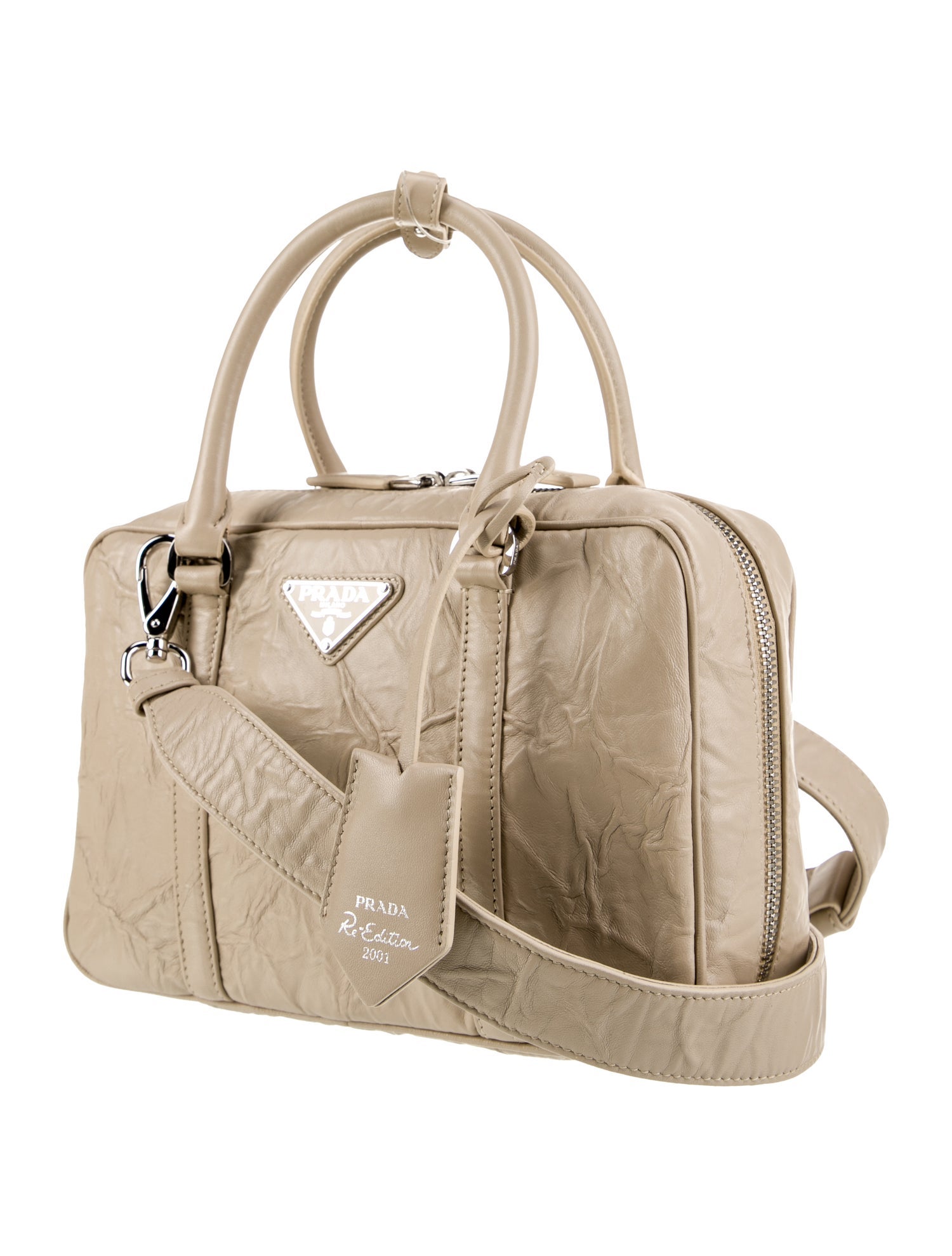 Prada Nappa Antique Leather Bauletto