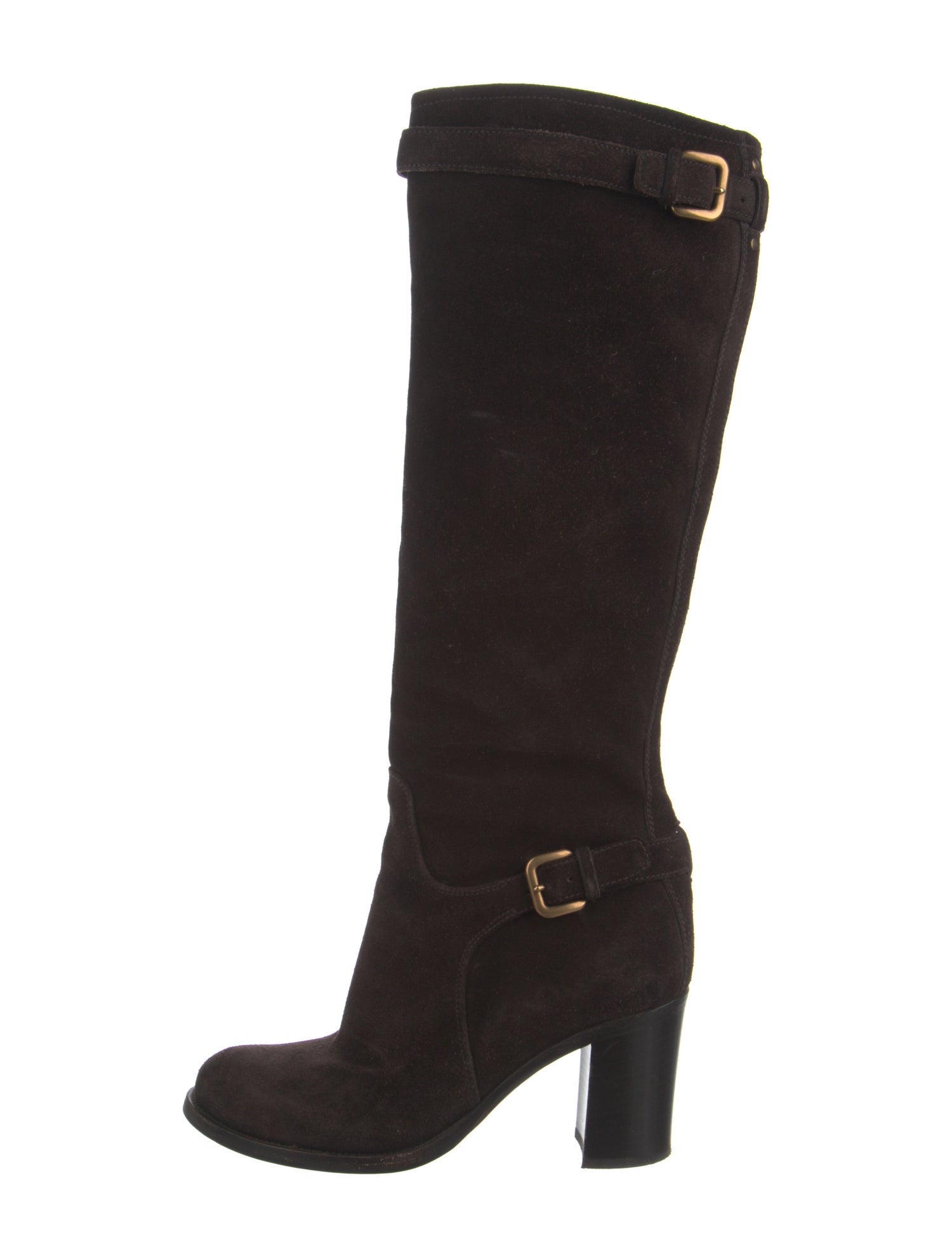 Prada Suede Riding Boots