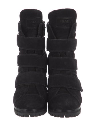 Prada Suede Combat Boots