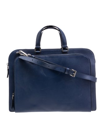 Prada Enameled Metal Triangle Briefcase