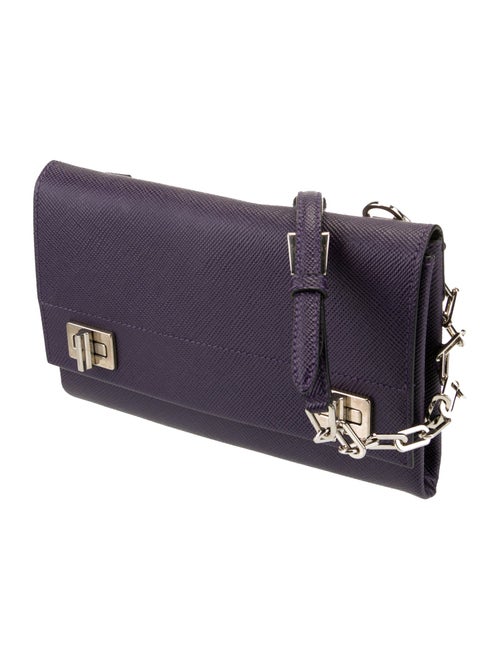 Prada Saffiano Cuir Leather Double Turnlock