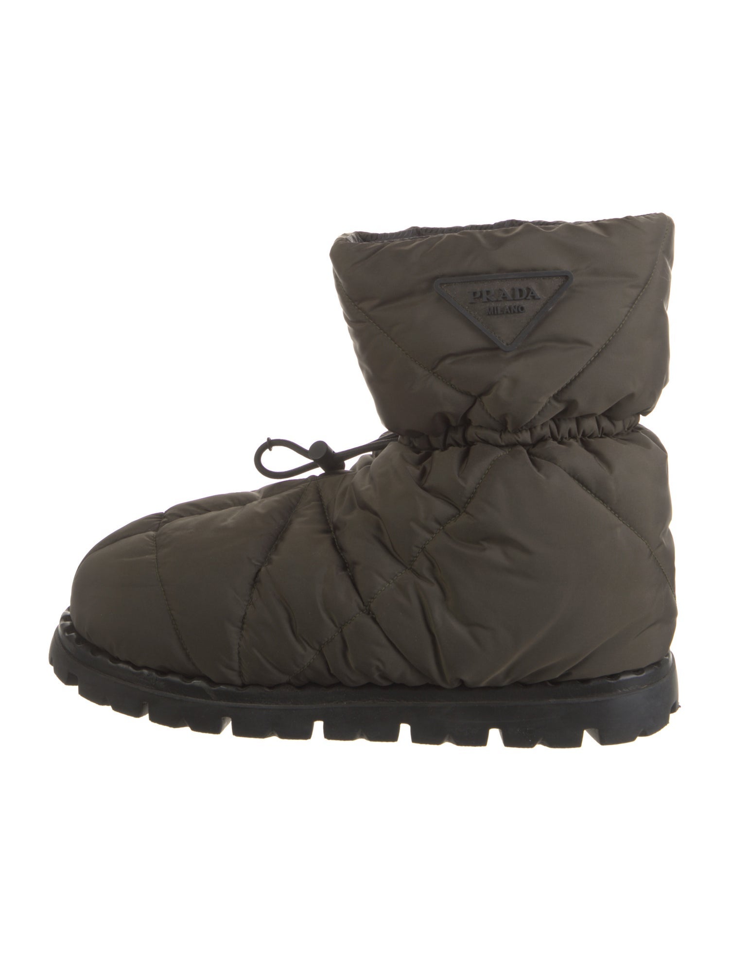 Prada Nylon Lace-Up Boots