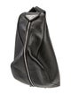 Prada Enameled Metal Triangle Bucket Bag