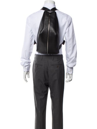 Prada Enameled Metal Triangle Bucket Bag