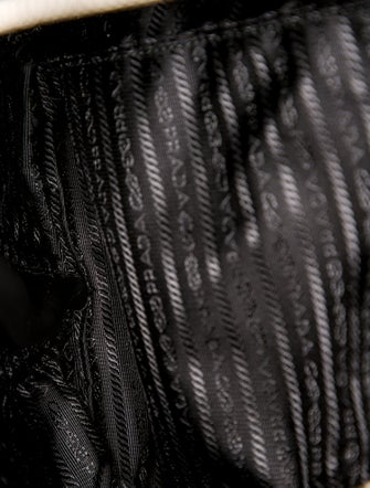 Prada Enameled Metal Triangle Bucket Bag