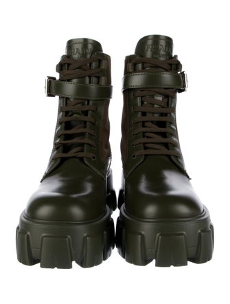 Prada Leather Combat Boots