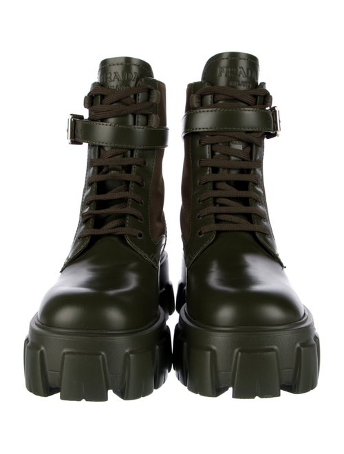 Prada Leather Combat Boots