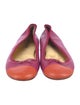 Prada Leather Bow Accents Ballet Flats