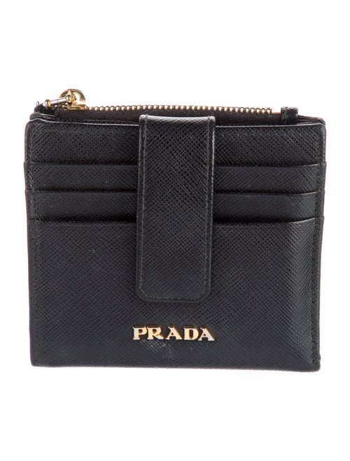 Prada Saffiano Metal Leather Compact Wallet