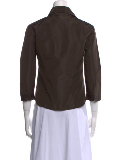 Prada Three-Quarter Sleeve Button-Up Top