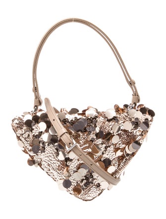 Prada Enameled Metal Triangle Triangle