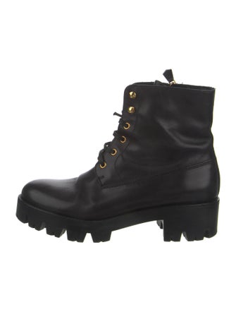 Prada Leather Combat Boots