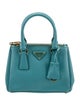 Prada Saffiano Lux Leather Galleria Double Zip Micro