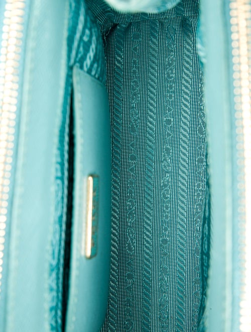 Prada Saffiano Lux Leather Galleria Double Zip Micro