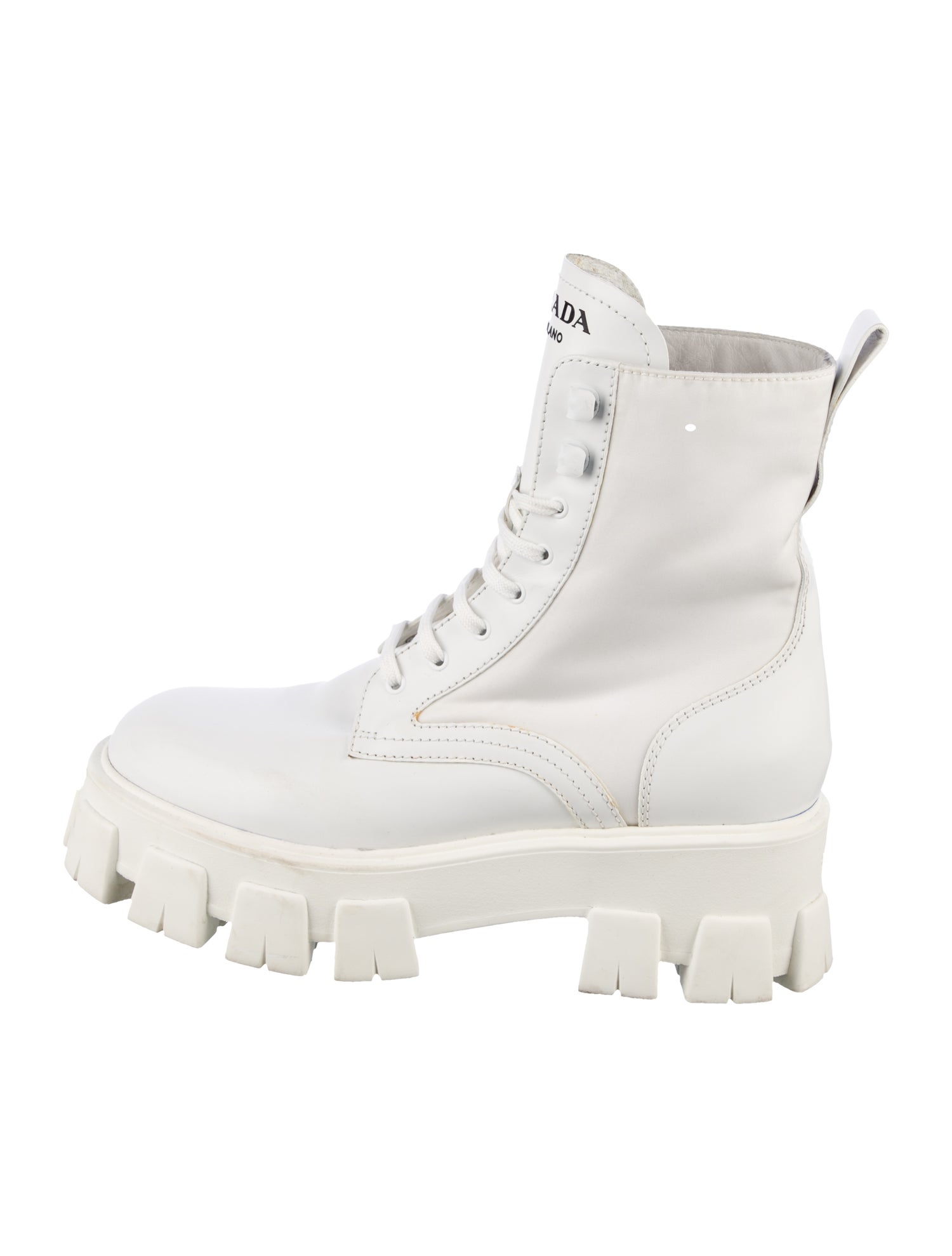 Prada Monolith Combat Nylon Combat Boots