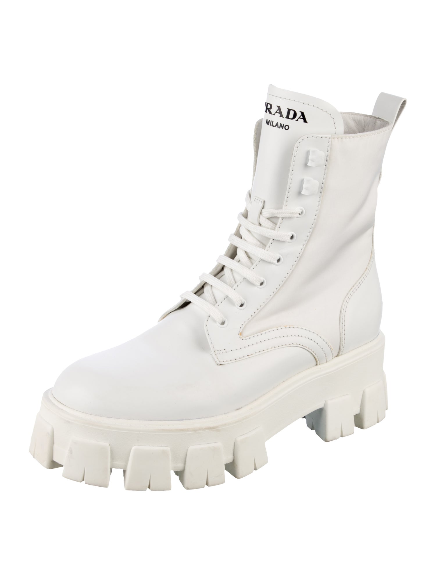 Prada Monolith Combat Nylon Combat Boots
