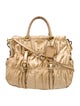 Prada Signature Ruched Nappa Tote