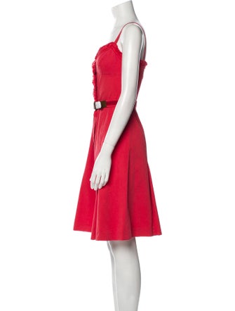 Prada V-Neck Knee-Length Dress