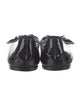 Prada Patent Leather Bow Accents Ballet Flats