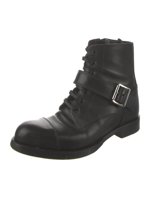 Prada Leather Combat Boots