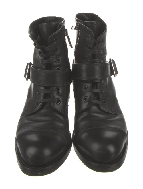 Prada Leather Combat Boots