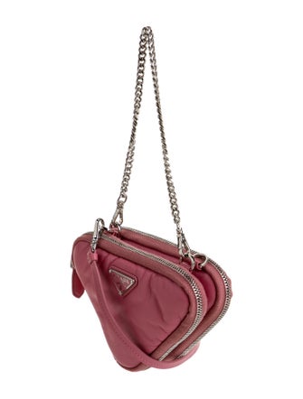 Prada Enameled Metal Triangle Triangle