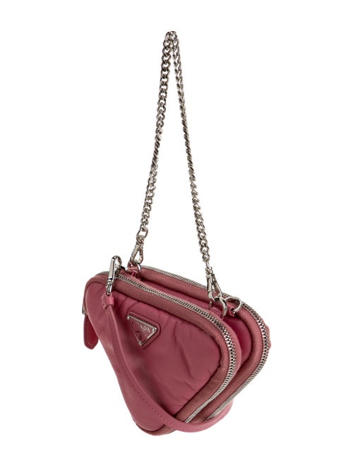 Prada Enameled Metal Triangle Triangle