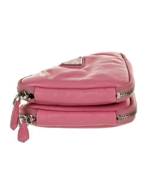 Prada Enameled Metal Triangle Triangle