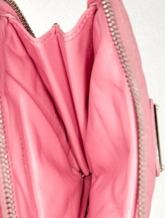 Prada Enameled Metal Triangle Triangle