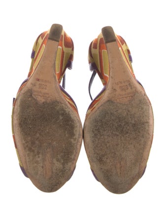 Prada Leather Printed Sandals