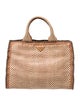Prada Madras Leather Tote