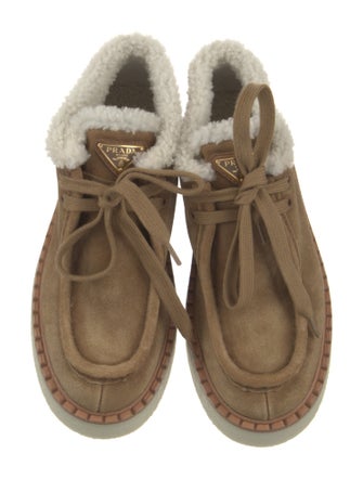 Prada Suede Lace-Up Boots