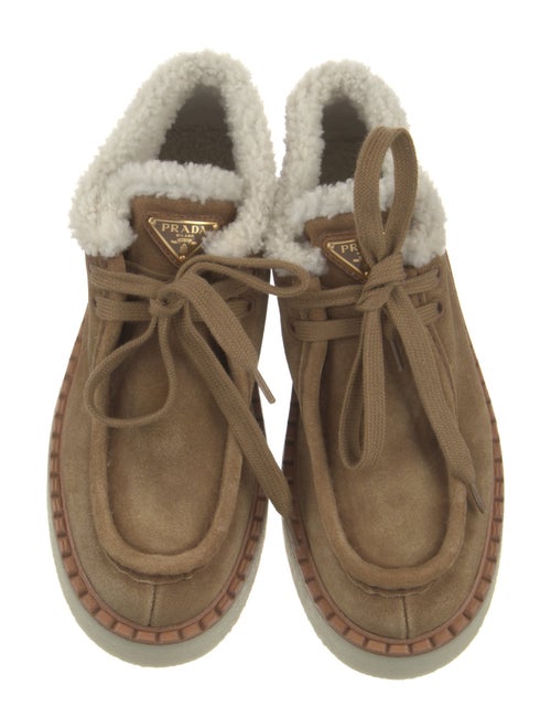 Prada Suede Lace-Up Boots