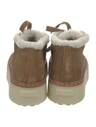 Prada Suede Lace-Up Boots