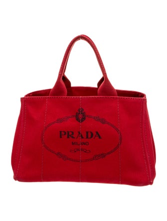 Prada Enameled Metal Triangle Tote Medium